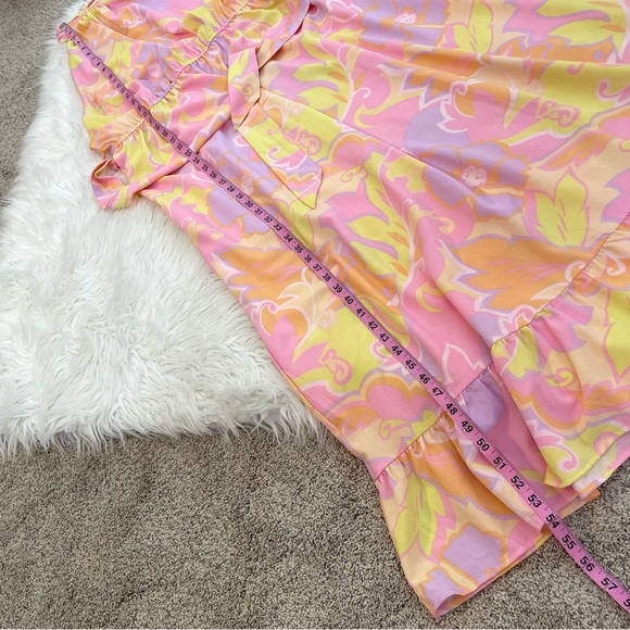 ASOS Retro Floral Halter Belted Mod Maxi Dress - Picture 11 of 16